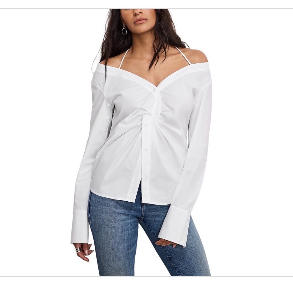 Good American White Off-Shoulder Blouse - Picture 2 of 11